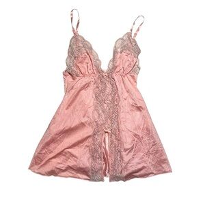 2000s pretty pastel pink lacy lingerie top